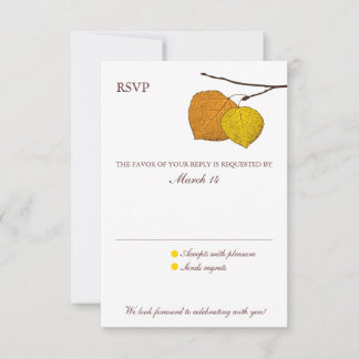Fall Aspen Pair RSVP Reply Card