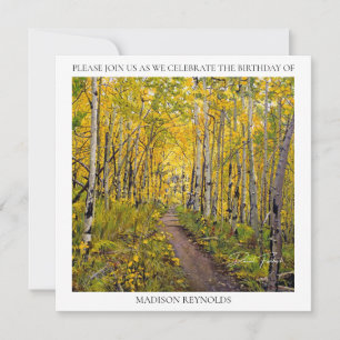 Fall Aspen Tree Forest Invitation