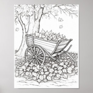 Fall/Autumn Adult Colouring Poster