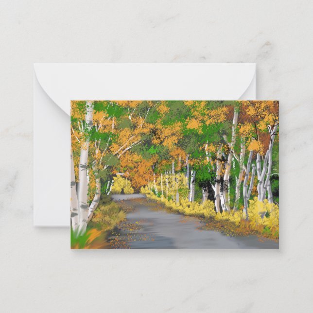 Fall Autumn Aspen Country Blank Card (Front)