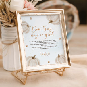 Fall Autumn Baby Shower Game Sign