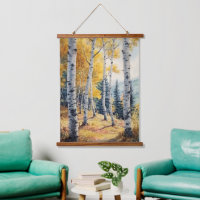 Fall Autumn Birch Trees Nature Landscape Art