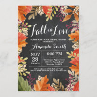 Fall Autumn Bridal Shower Invitation