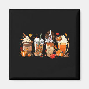 Fall Autumn Coffee English Springer Spaniel Dog Magnet