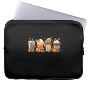 Fall Autumn Coffee Thanksgiving Pumpkin Halloween Laptop Sleeve