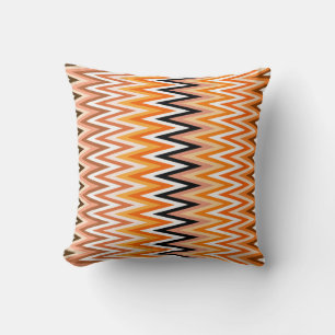 Fall Autumn Colour Chevron Pattern Cushion