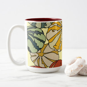 Fall Autumn Colourful Pumpkins Two-Tone Coffee Mug