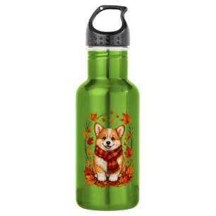Fall Autumn Corgi Dog Cosy 532 Ml Water Bottle