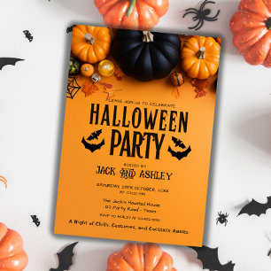 Fall Autumn Costume Party Pumpkin Halloween Invitation