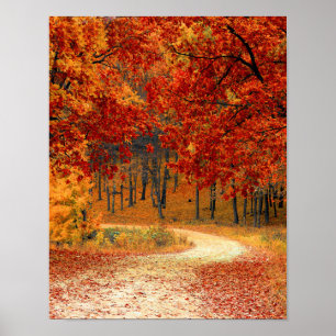 Fall Autumn Cottage Office Destiny's Destiny Poster