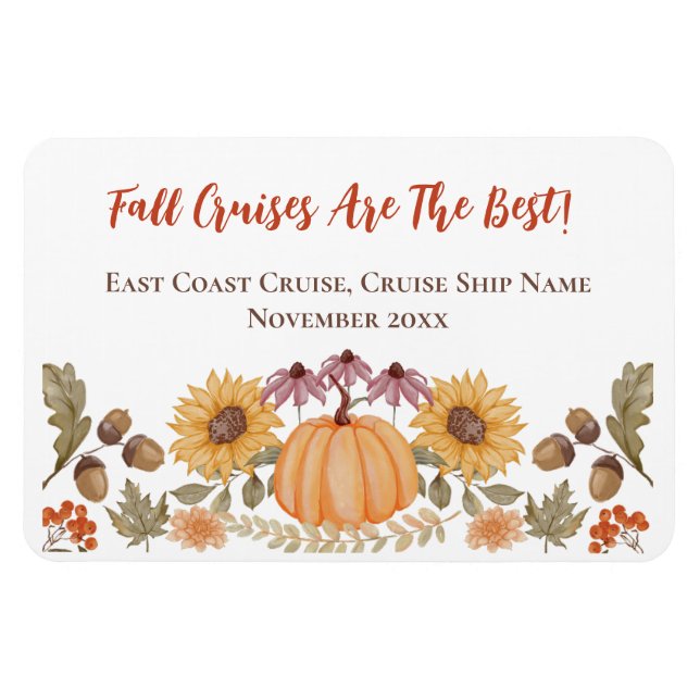 Fall Autumn Cruise Cabin Stateroom Door Marker Magnet (Horizontal)