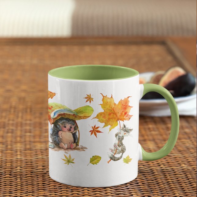 Fall Autumn Cute Animals Clipart Mug (Fall Autumn Cute Animals Clipart Mug)