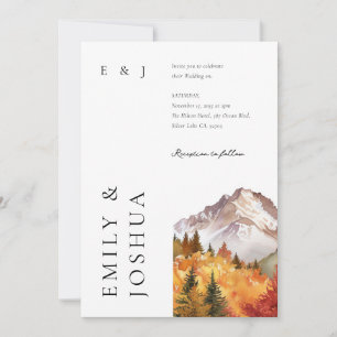 Fall Autumn Elegant Wedding Invitation