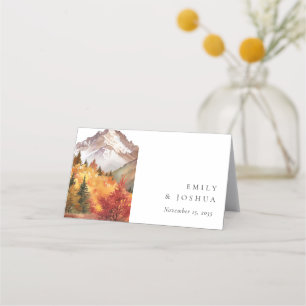 Fall Autumn Elegant Wedding Place Card