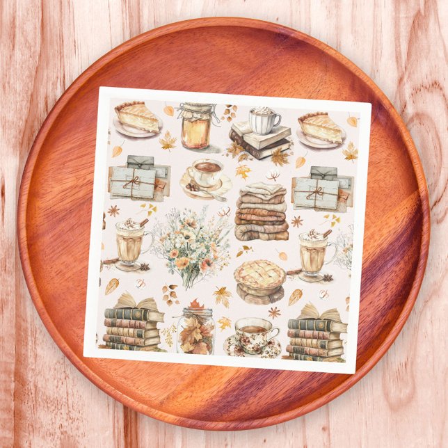 Fall Autumn Favourite Essential Aesthetic Pattern Napkin (In situ)