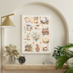 Fall Autumn Favourites Essentials Aesthetic Poster