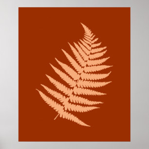 Fall Autumn Fern Leaves Poster