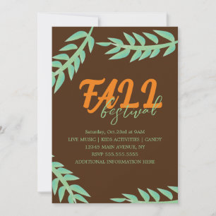 Fall Autumn Festival Greenery Flyer Invitation