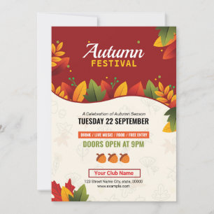 Fall / Autumn Festival Party Flyer Invitation