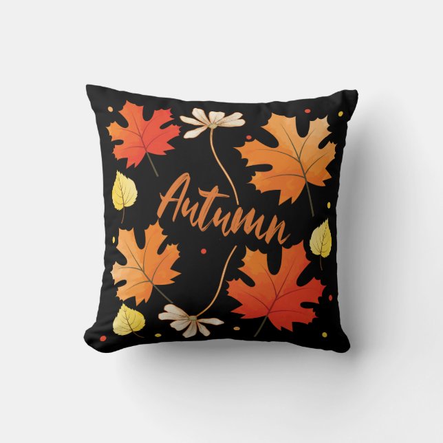 Fall Autumn Foliage Fall Leaves Cushion (Front)