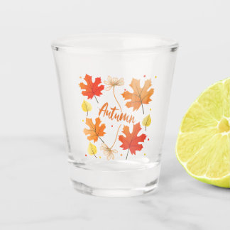 Fall Autumn Foliage Fall Leaves Shot Glass