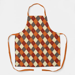 Fall/Autumn Gingham pattern Apron