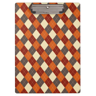 Fall/Autumn Gingham pattern Clipboard