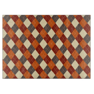 Fall/Autumn Gingham pattern  Cutting Board