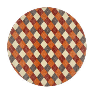 Fall/Autumn Gingham pattern  Cutting Board