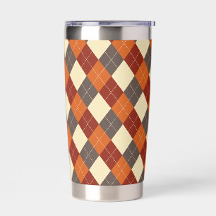Fall/Autumn Gingham pattern Insulated Tumbler