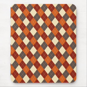 Fall/Autumn Gingham pattern  Mouse Pad