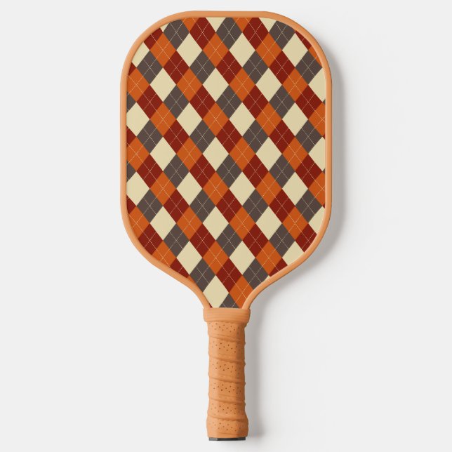 Fall/Autumn Gingham pattern  Pickleball Paddle (Front)