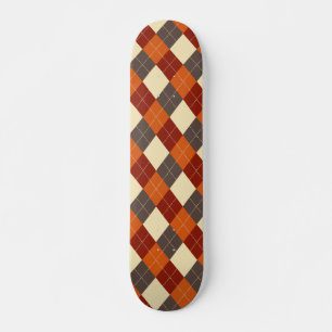 Fall/Autumn Gingham pattern Skateboard