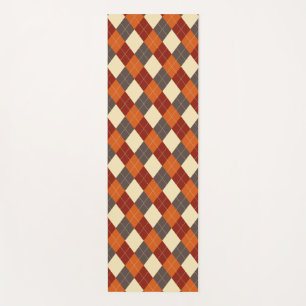 Fall/Autumn Gingham pattern Yoga Mat