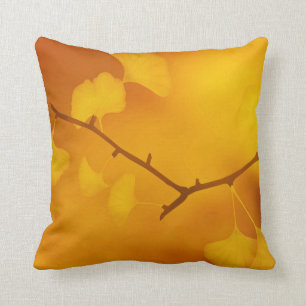 Fall/Autumn Ginkgo/Gingko Maidenhair Leaves  Cushion