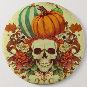 Fall/Autumn/Halloween/pumpkin/skeleton 6 Cm Round Badge