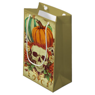 Fall/Autumn/Halloween/pumpkin/skeleton Small Gift Bag