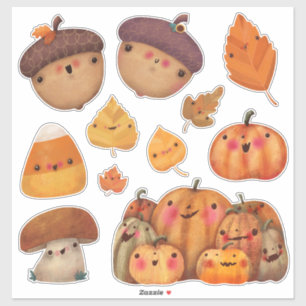Fall Autumn Halloween Thanksgiving Stickers