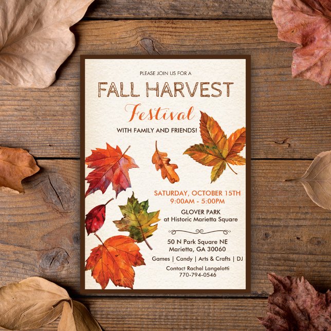 Fall Autumn Harvest Festival Invitation (Creator Uploaded)