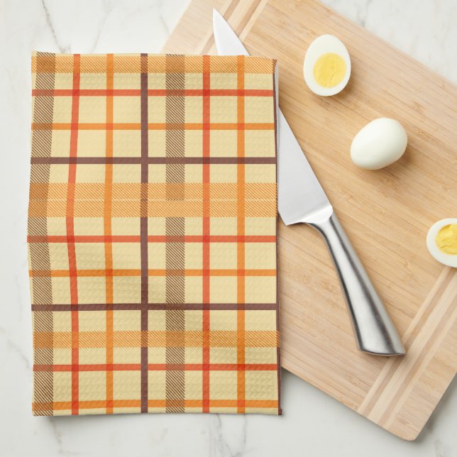 Fall Autumn Harvest Thanksgiving Pumpkin Spice Tea Towel (Quarter Fold)