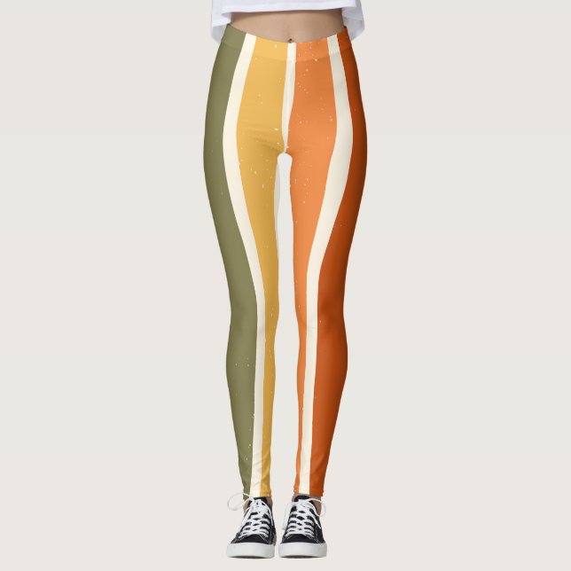 fall autumn harvest Thanksgiving season leaf falli Leggings (Front)