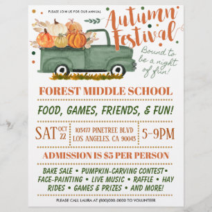 Fall Autumn Holiday Festival Boutique Flyer