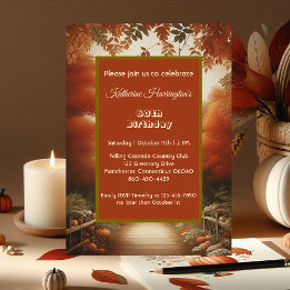 Fall Autumn Landscape Pumpkin Patch 60th Birthday  Invitation