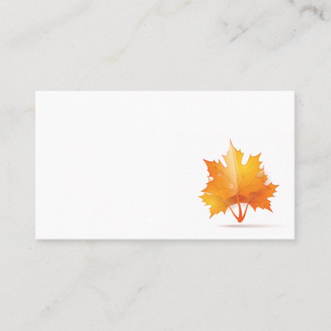 Fall Autumn Leaf | Thanksgiving Theme Place Card (Front)