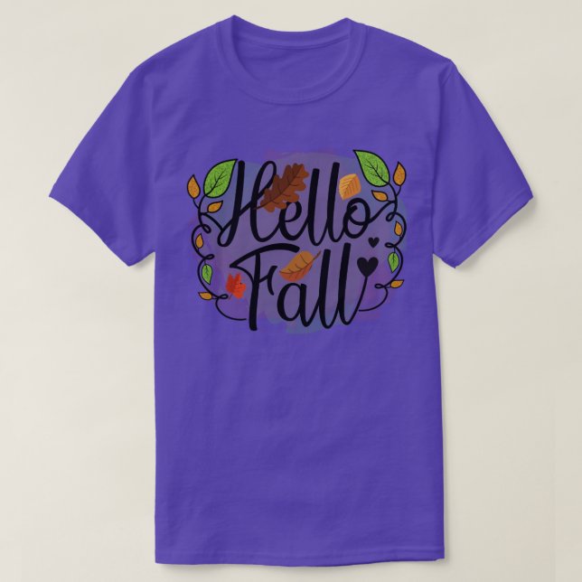 Fall Autumn Leave Lover Fall is My Favourite Colou T-Shirt (Design Front)