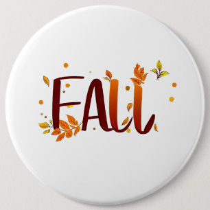 Fall/Autumn/Leaves 6 Cm Round Badge