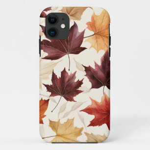 Fall Autumn Leaves Abstract iPhone 11 Case