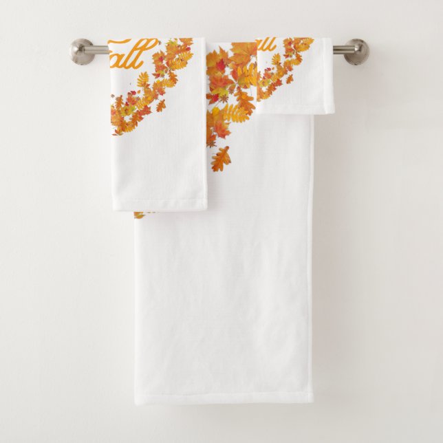 Fall Autumn Leaves    Bath Towel Set (Insitu)