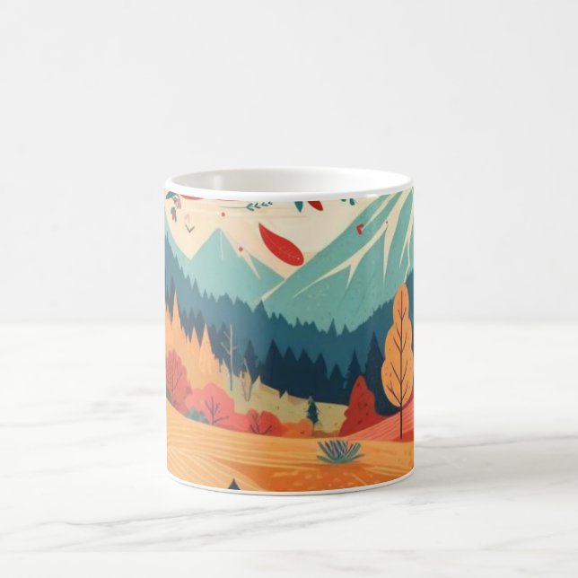 Fall/Autumn/leaves/colourful Coffee Mug (Center)