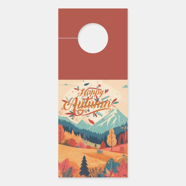 Fall/Autumn/leaves/colourful Door Hanger (Front)